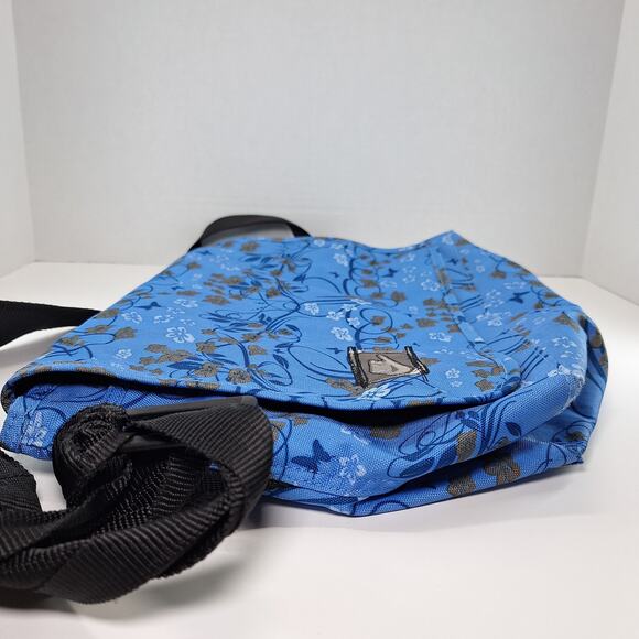Nike Escape Sample Messenger Bag Blue Floral Embroidered Shoulder Laptop Book - Picture 4 of 11